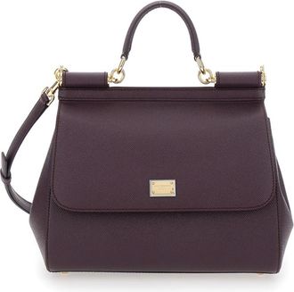 Dolce & Gabbana Purple Sicily Large Satchel