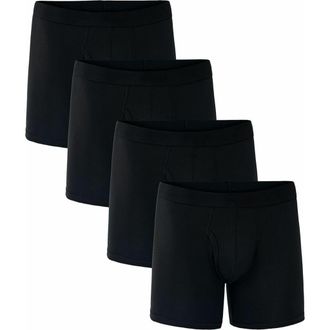Pact Everyday Boxer Brief 4-Pack in Black at Nordstrom, Size Xx-Large