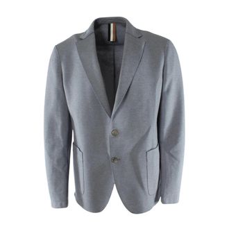 HUGO BOSS Jassen, Heren, Blauw, XL, Katoen, C-Hanry Blazer