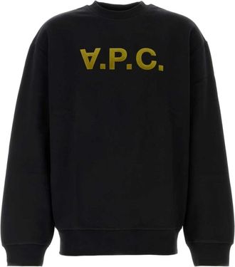 A.P.C. Oversized zwarte katoenen sweatshirt - Heren - Sweatshirts - Zwart - L - Katoen - Hoodies & sweatvesten