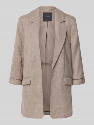 Vero Moda Regular Fit Longblazer mit 3/4-Arm Modell FRIDA in Taupe Melange, Gr&ouml;&szlig;e 36