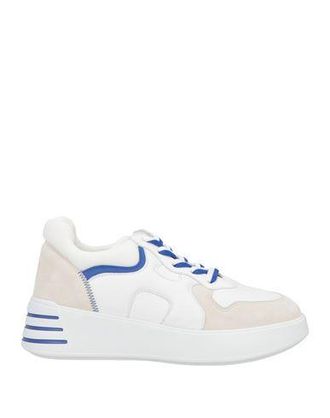 スニーカー HOGAN Leather sneakers with glittered patch Bianco Sneakers Hogan H641 WHITE, BROWN for Woman