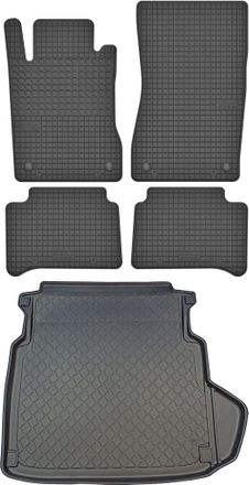 OEM Juego De Alfombrillas De Goma Para Coche Y Maletero Para Mercedes Clase E W211 Sed&aacute;n (2002-2009)