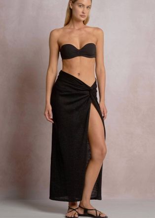 Elan Essie Wrap Skirt In Black