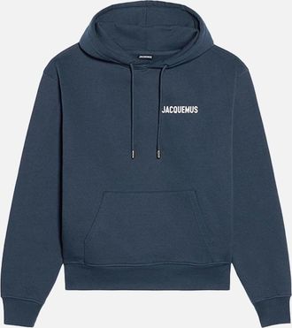 Jacquemus Mens Jacquemus LE SWEATSHIRT Hoodie Dark Blue - Navy - Size: 42