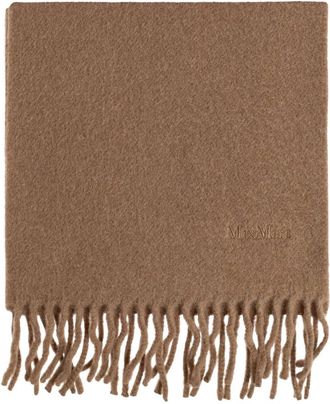Max Mara Accessoires, Dames, Bruin, ONE Size, Wol, Fragore Wol Sjaal