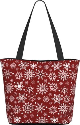 AOOEDM New Year Snowflake-Pattern Ladies Shopping Bag 13x11x7in.The Perfect ValentineS Day Gift.It Is The Best ValentineS Day Gift For Mom, Daughter, Wife,Et