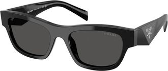 Prada Stijlvolle zonnebril in zwart en goud - Dames - Zonnebrillen - Zwart - 54 MM - Accessoires
