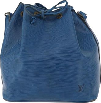 Louis Vuitton Petit Noe Nm Epi Leather Blue Leather Handbag (Pre-Owned)