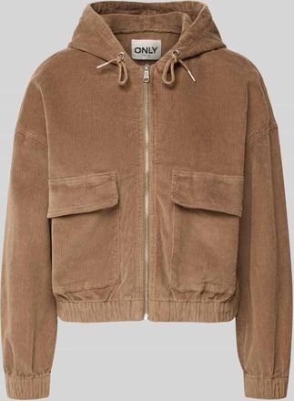 Only Oversized Bomberjacke aus Baumwoll-Mix Modell KENZIE in Taupe, Gr&ouml;&szlig;e XL