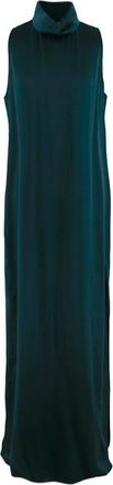 goop Nneoma Refined Turtleneck Dress in Marine Size L