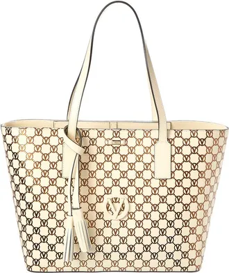 Mario Valentino Valentino By Mario Valentino Soho Monogram Leather Tote