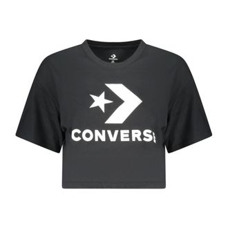 Converse T-Shirts, female, Black, Size: XS Short-sleeved T-shirt