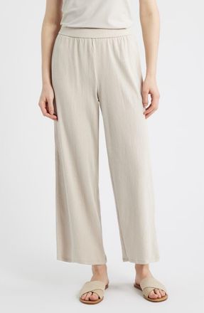 Eileen Fisher Jersey Ankle Wide Leg Pants in Parus at Nordstrom, Size Xx-Small