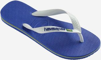 Havaianas Mens Havaianas Mens Brasil Logo Flip Flops - Blue - Size: 11/11.5/12