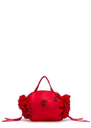 Simone Rocha Simone Rocha Double Ribbon Rosette Mini Nylon top Handle bag - Red - One Size