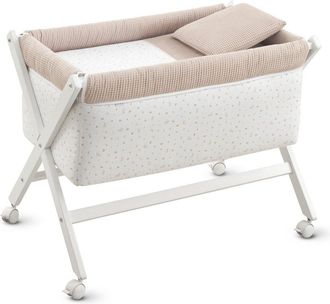 Cambrass Minicuna tijera madera beige/bco 55x87x74 cm