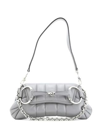 Gucci Horsebit Chain Vertical Quilted Leather Small shoulder bag - Grigio