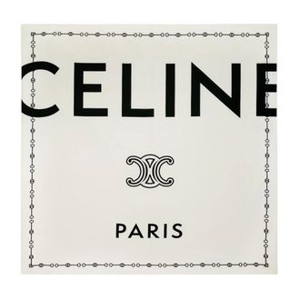 Celine Celine - Cadre Chain Foulard 90 - Dames - Accessoires - Wit - Maat: ONE Size Zijde