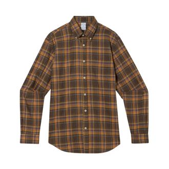 Brooks Brothers Regular Fit Shirt met Button-Down Kraag - Heren - Casual Overhemden - Bruin - S - Katoen - Overhemden