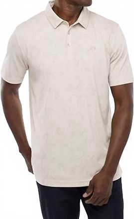 Travis Mathew Warmer Tides Polo Shirt In Moonbeam