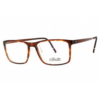 Silhouette Mens Black Rectangular Eyeglass Frames VividSky295675