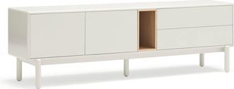 Teulat Mueble de tv 2 puertas 2 cajones de 180 cm crema