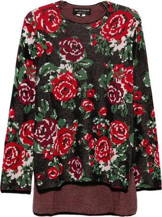 Comme Des Gar&ccedil;ons Maglione con effetto jacquard - Nero