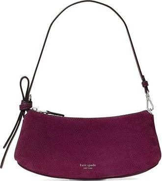 Kate Spade New York Loop Suede Pochette Wallet Womens Handbags Purple Agate, Polyester/Suede