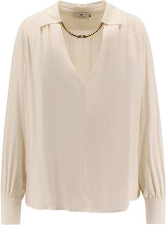 Elisabetta Franchi Blusa con colletto - Bianco