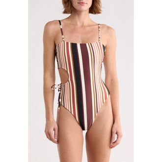 Maaji Ann Reversible One-Piece Swimsuit in Brown at Nordstrom Rack, Size Medium