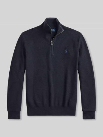 Polo Ralph Lauren Regular Fit Troyer aus reiner Baumwolle in Dunkelblau, Gr&ouml;&szlig;e XXL