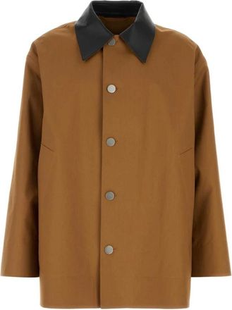 Jil Sander Karamel Katoenen Trenchcoat - Heren - Zomerjassen - Bruin - M - Katoen - Jassen