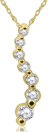 Pompeii3 1/2ct Diamond Journey Pendant Necklace 14K Yellow Gold