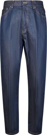 Dondup Loose Fit Denim Trousers with Classic Five-Pocket Design