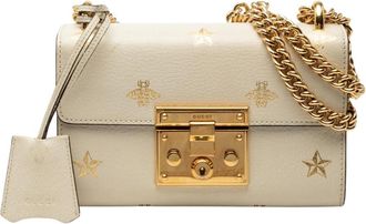 Gucci Pre-owned Cross Body Bags, female, White, Size: ONE SIZE Pre-owned Lock Shoulder Bag