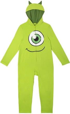 Disney Monsters Inc. Cosplay Hooded One Piece in Wazowski Lime Green at Nordstrom, Size Medium