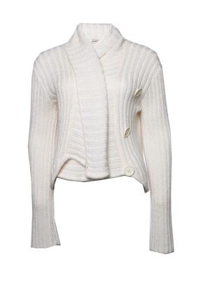 Emporio Armani cream knitted cardigan