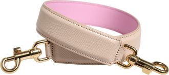 Dolce & Gabbana Beige Pink Leather Handbag Accessory Shoulder Womens Strap