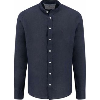 Fynch-Hatton Casual Shirt - Heren - Overhemden - Blauw - Maat: XL Linnen