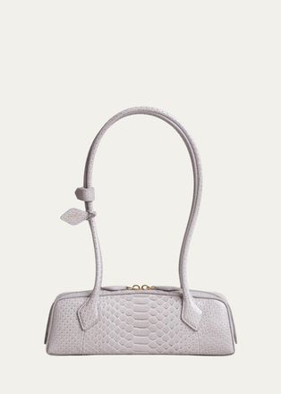 Alaia Le Teckel Small Snakeskin Shoulder Bag