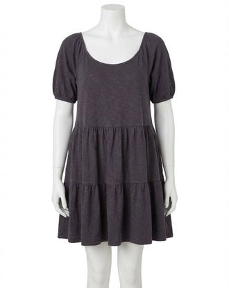 Z Supply Ocean Tiered Slub Mini Dress In Shadow