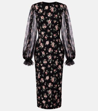 Dolce & Gabbana Floral silk-blend midi dress