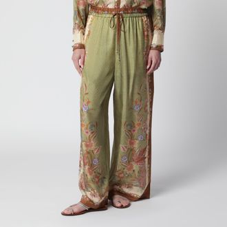 Zimmermann Pantaloni Indra Relaxed con stampa floreale