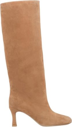 Estro & Luminara Hoge Laarzen - Dames - Laarzen met Hak - Beige - 37 EU - Schoenen