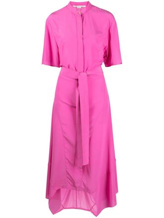 Stella McCartney Iconics crepe asymmetric dress - women - Silk - 44 - Pink