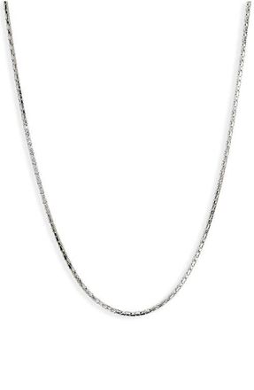 Bony Levy Mens 14K Gold Snake Chain Necklace in 14K White Gold at Nordstrom, Size 24