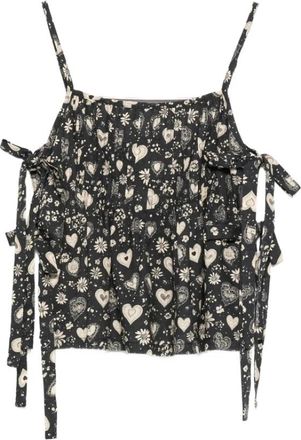 R13 Wr 570 R705B Top - Dames - Tops zonder mouwen - Zwart - XS - Tops