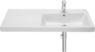 Roca Roca - Lavabo De Porcelana Mural O De Sobremueble The Gap Opciones: Lavabo A La Derecha