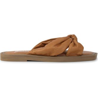 Belle & Bloom You & I Knot Detail Slides in Brown at Nordstrom, Size 10